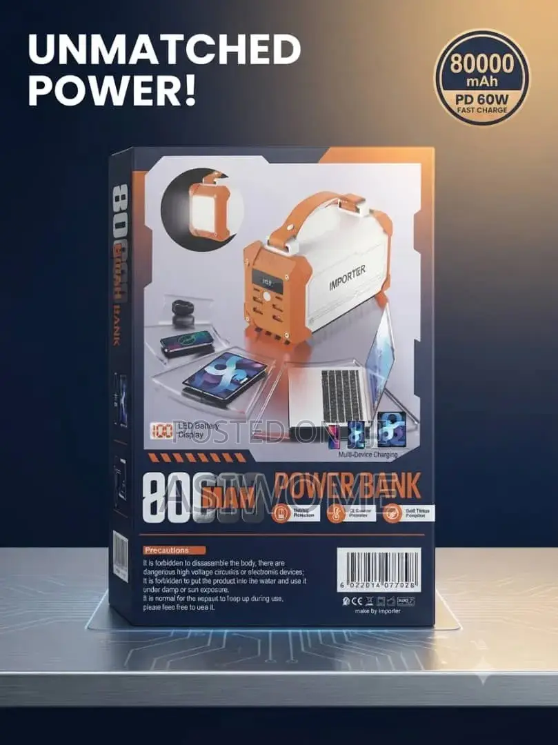 80000mAh Importer Power Bank