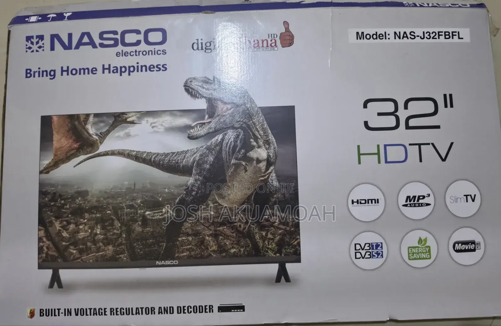 Nasco 32" Nas-J32fbfl Led Digital Satellite Television