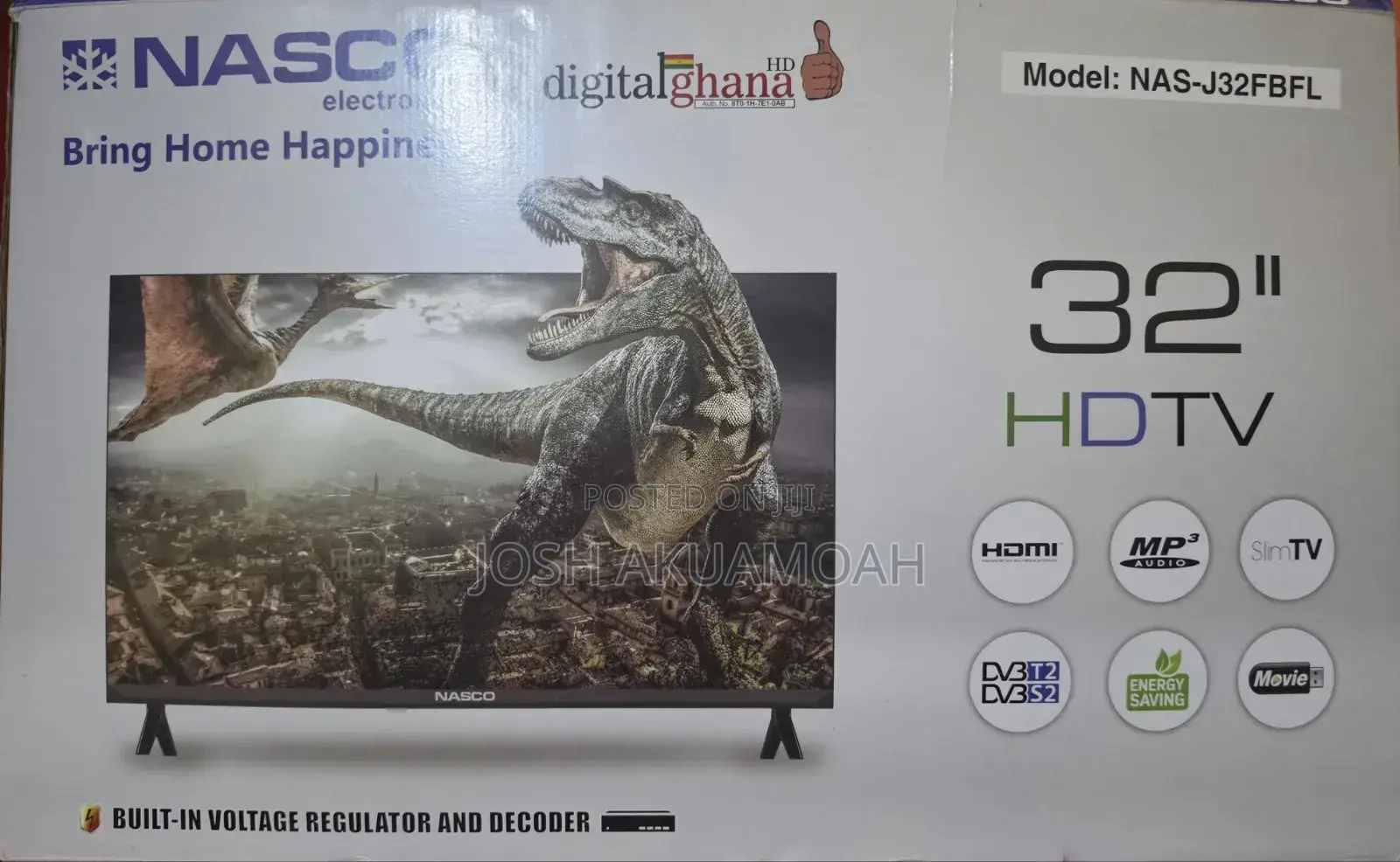 Nasco 32" Nas-J32fbfl Led Digital Satellite Television