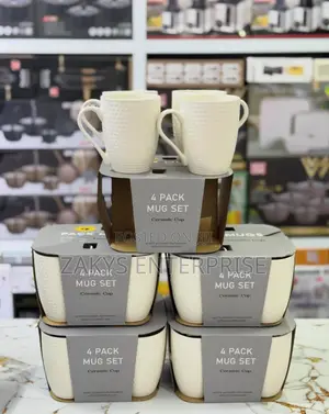 Textured Ceramic Tea Cup Set 4pcs