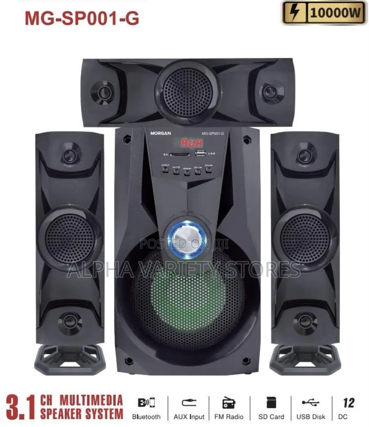 Morgan 3.1 CH Multimedia Speaker System (MG-SP001-G) - 10000W