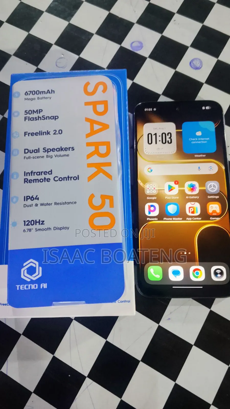 New Tecno Spark 50 128 GB Black
