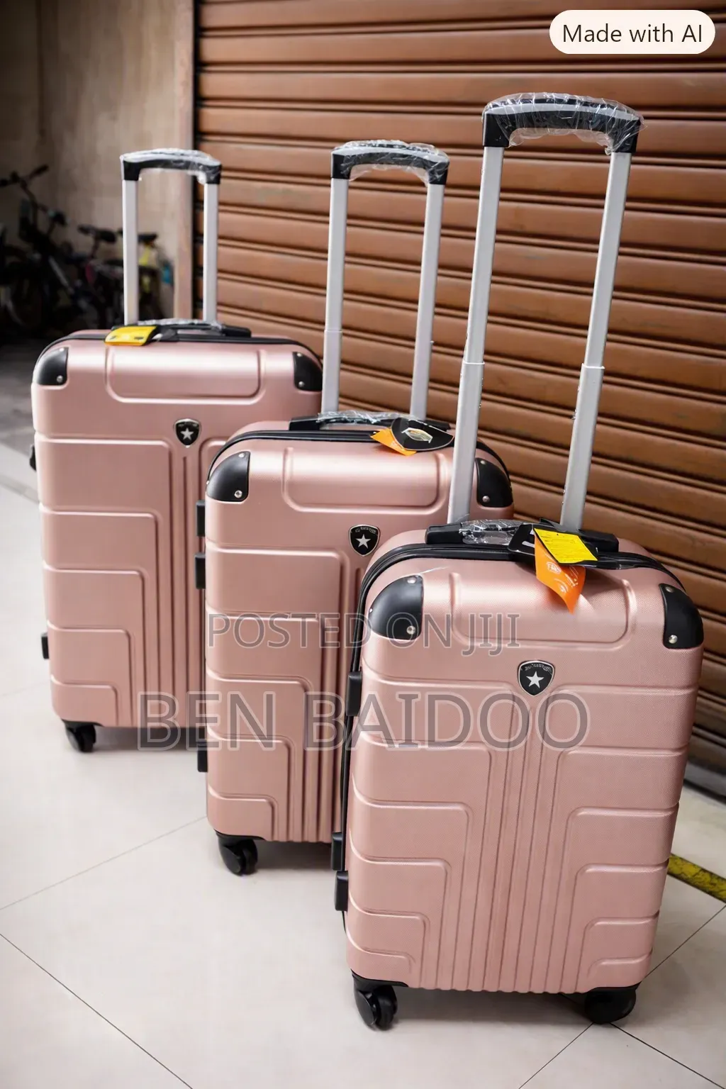 3-Piece Luggage 3in1 Travel Bags (Smooth Wheels)