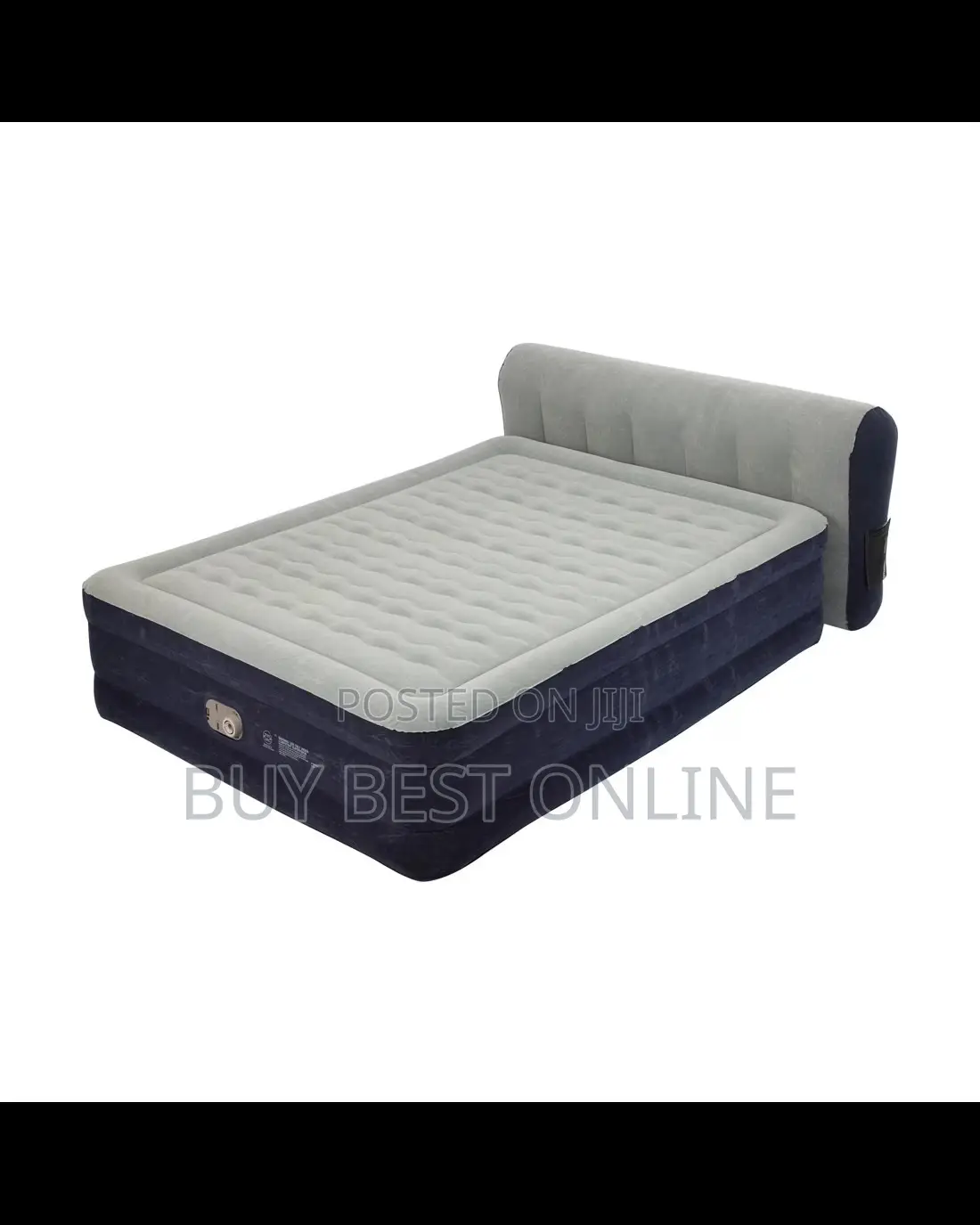 Queen Backrest Air Bed, With Built-in Pump