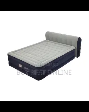 Queen Backrest Air Bed, With Built-in Pump