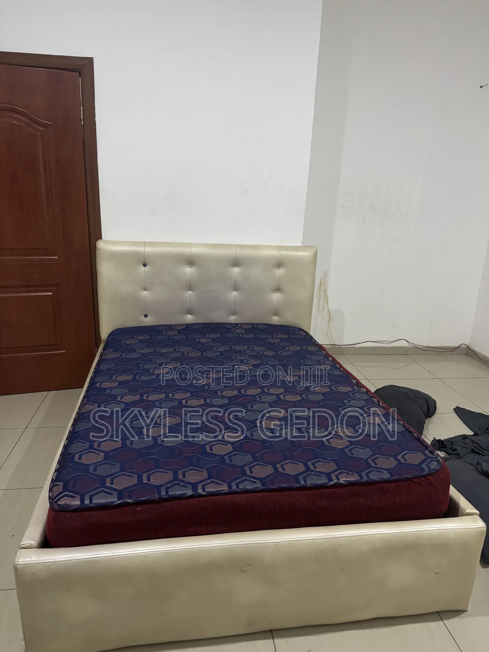 Solid Double Bed Frame and Mattress Available Can Be Deliver at a Fee