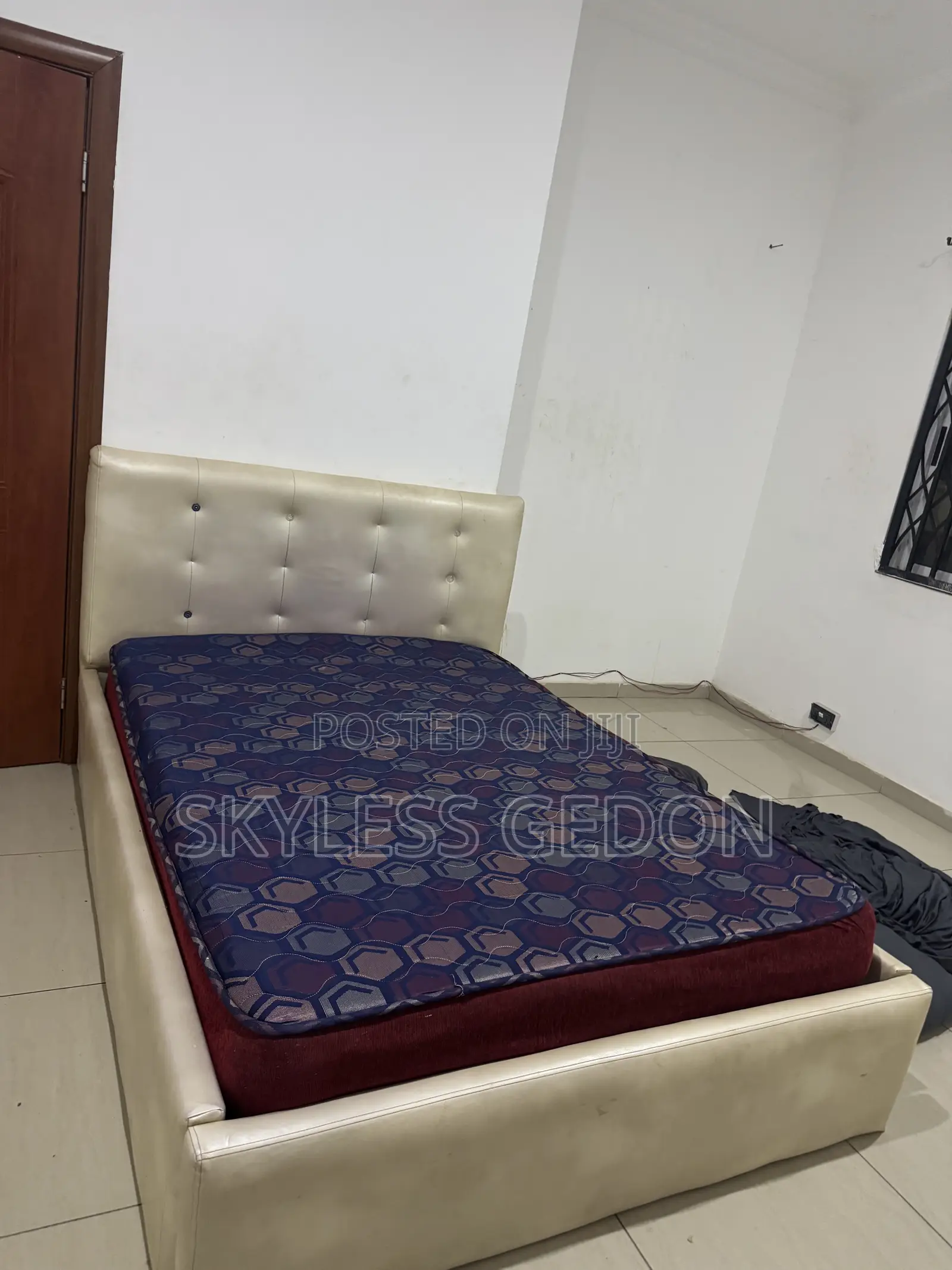Solid Double Bed Frame and Mattress Available Can Be Deliver at a Fee