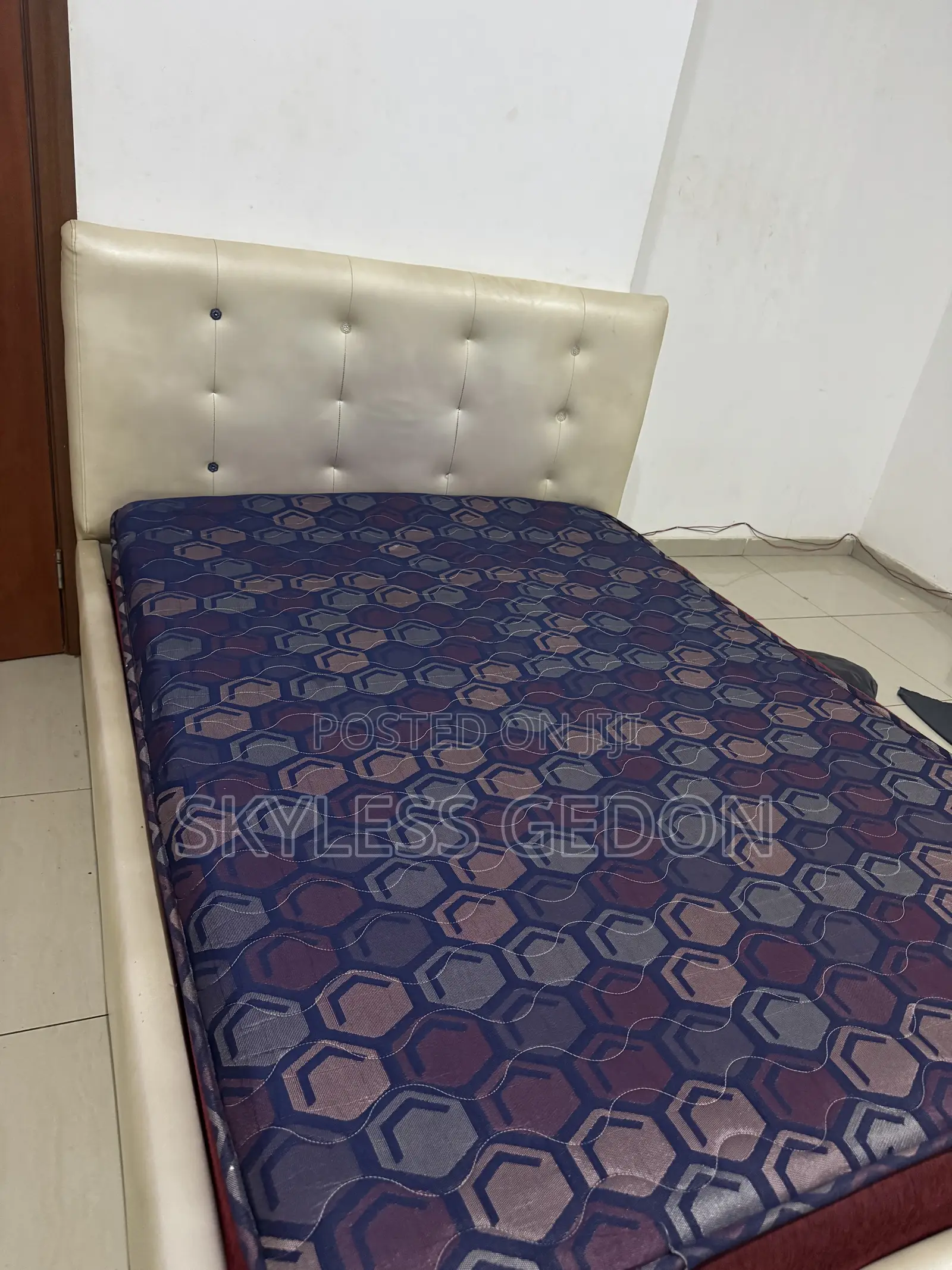 Solid Double Bed Frame and Mattress Available Can Be Deliver at a Fee