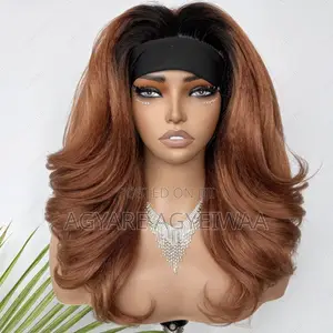 Human Hair Blend Wigs