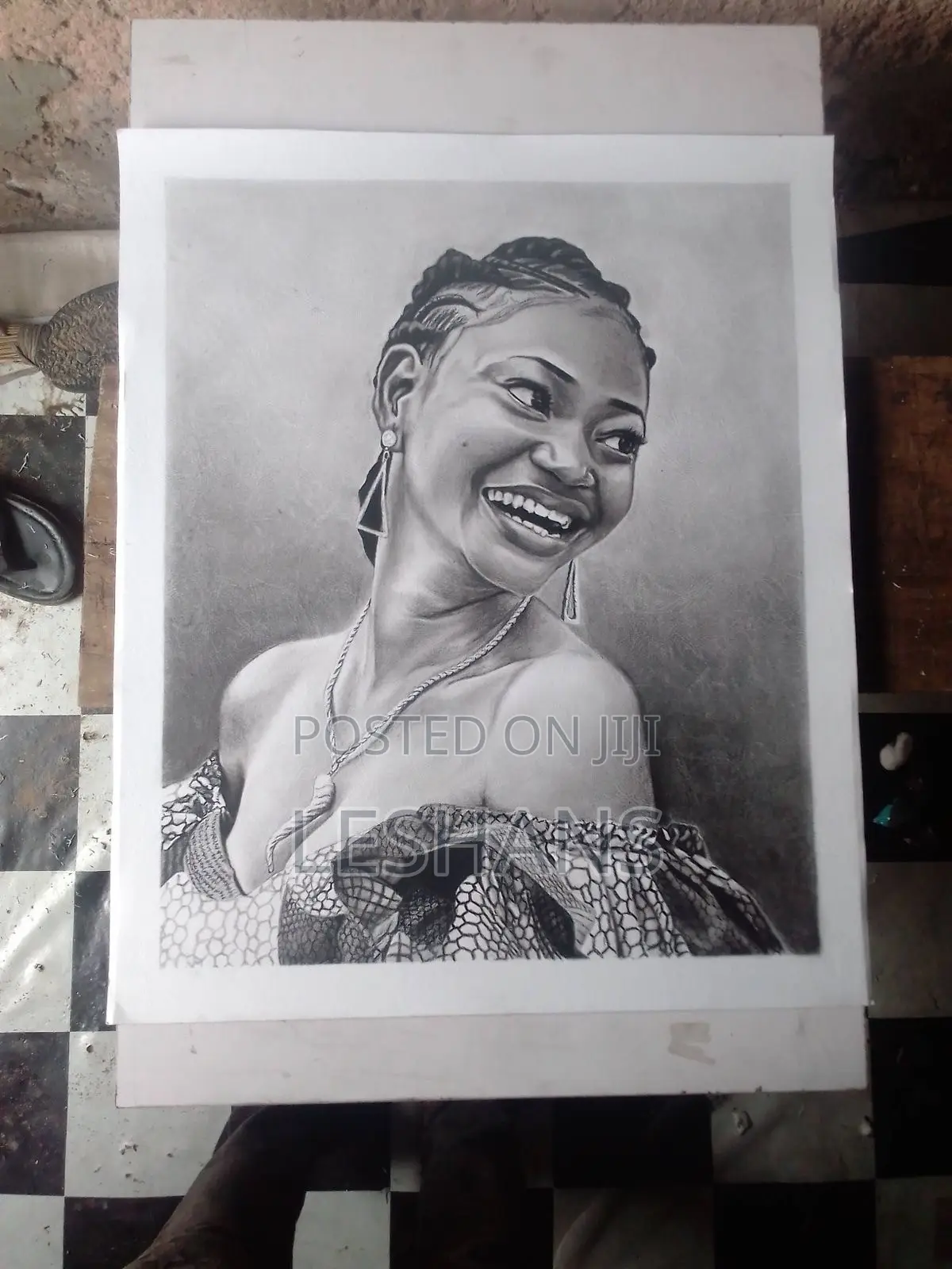 Black and White Pencil Portrait