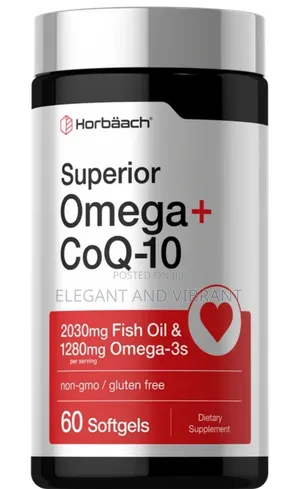 Omega 3 With EPA and DHA + Co Q10 Ubiquinone Complex With Vitamin D E