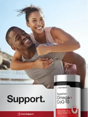 Omega 3 With EPA and DHA + Co Q10 Ubiquinone Complex With Vitamin D E