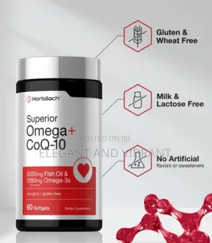 Omega 3 With EPA and DHA + Co Q10 Ubiquinone Complex With Vitamin D E