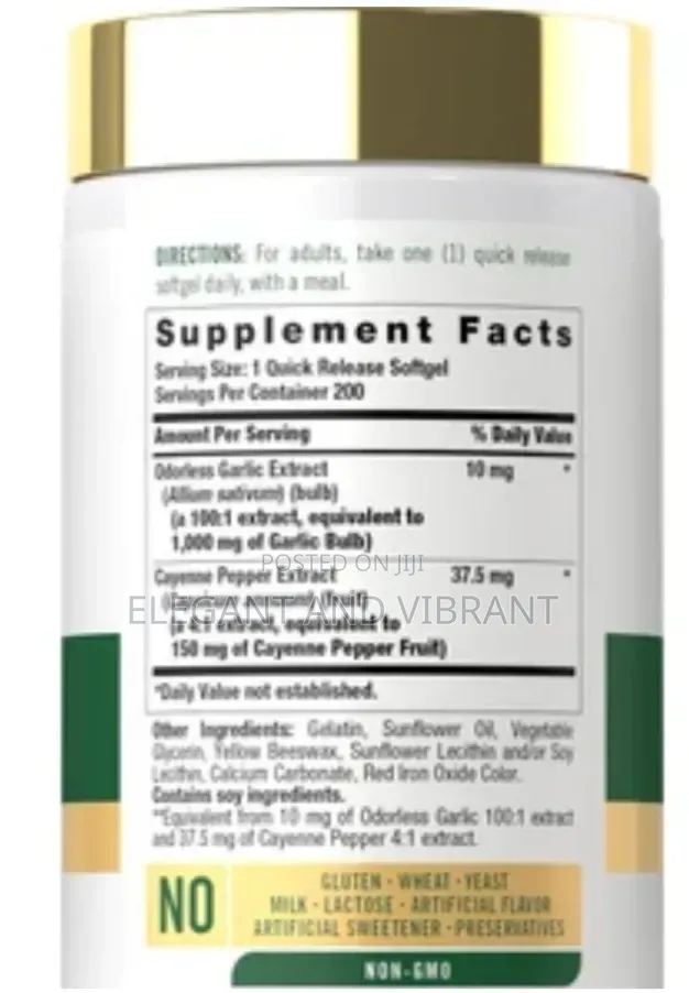 Garlic and Cayenne Pepper Combo Complex 1150mg