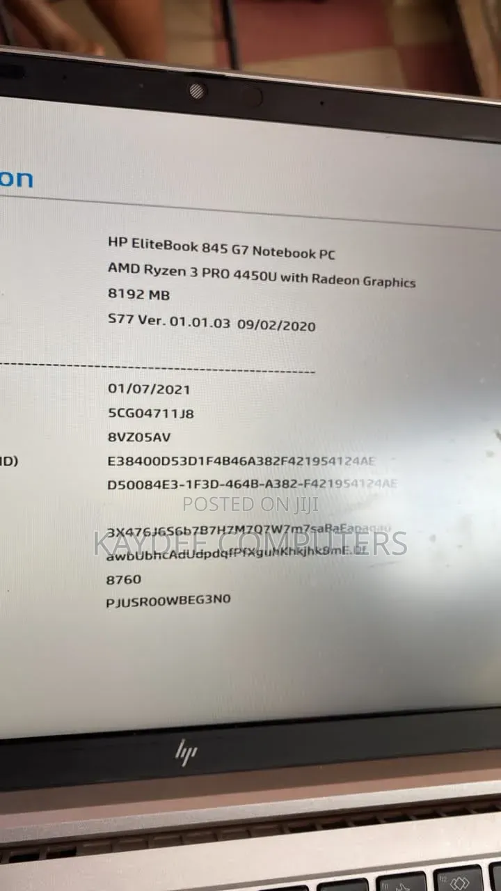 Laptop HP EliteBook 845 G7 8GB AMD Ryzen 3 SSD 256GB
