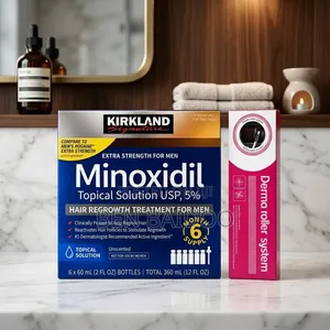 Kirkland Minoxidil Set Derma Roller System (Max Hair Growth)