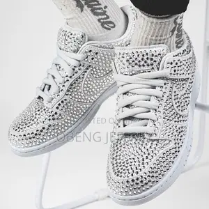 Original Nike SB Dunk Low White Sparkling Crystals