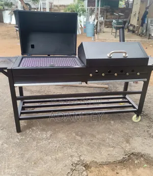 Double Grill Half Charcoal Have Gas
