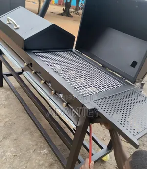 Double Grill Half Charcoal Have Gas