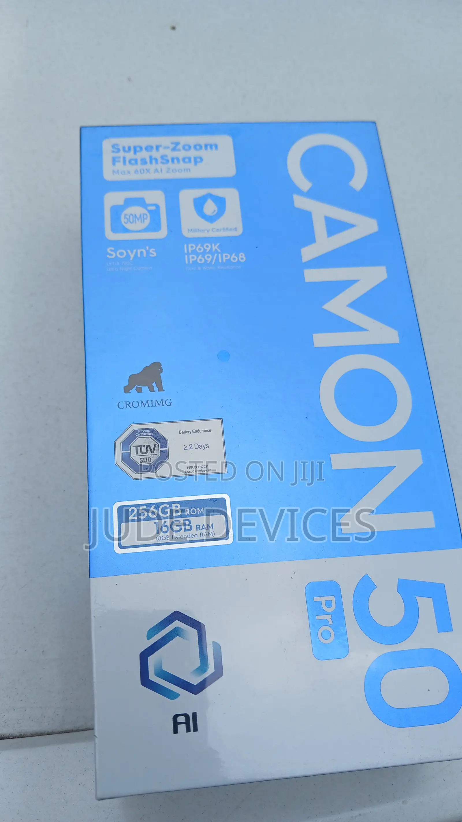 New Tecno Camon 50 Pro 256 GB Gray