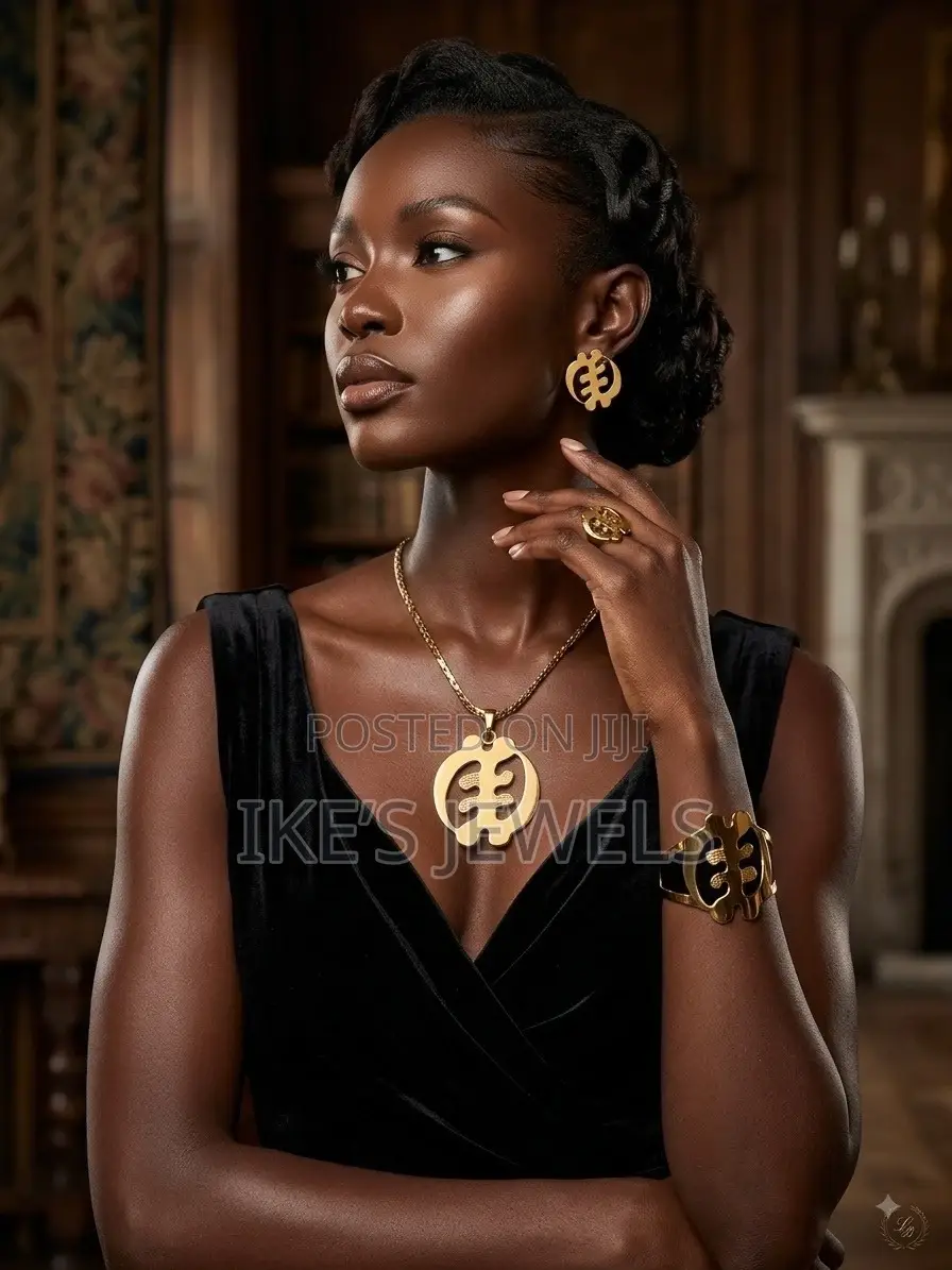 Gye- Nyame Adinkra Jewellery Set