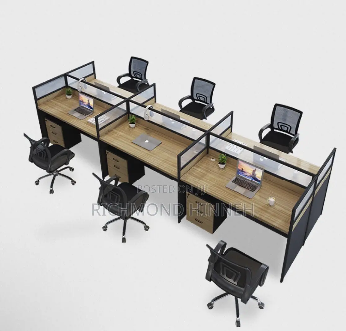 6-in-1 Workstation With Cabinets