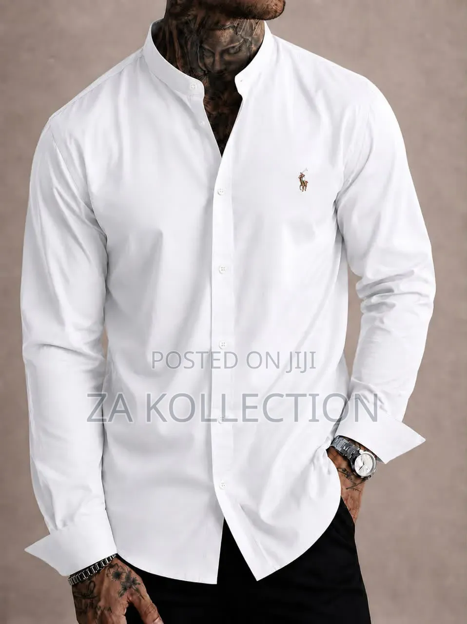 High Quality Plain Polo Chinese Neck Shirt