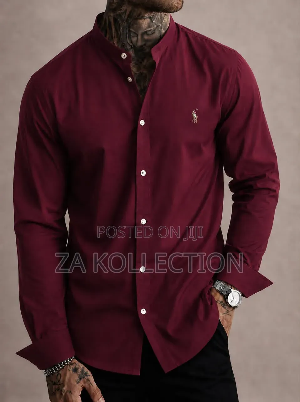 High Quality Plain Polo Chinese Neck Shirt