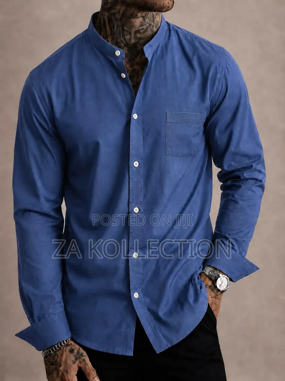 High Quality Plain Polo Chinese Neck Shirt