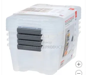 Buckle-Up Plastic Storage Containers - 4 Set