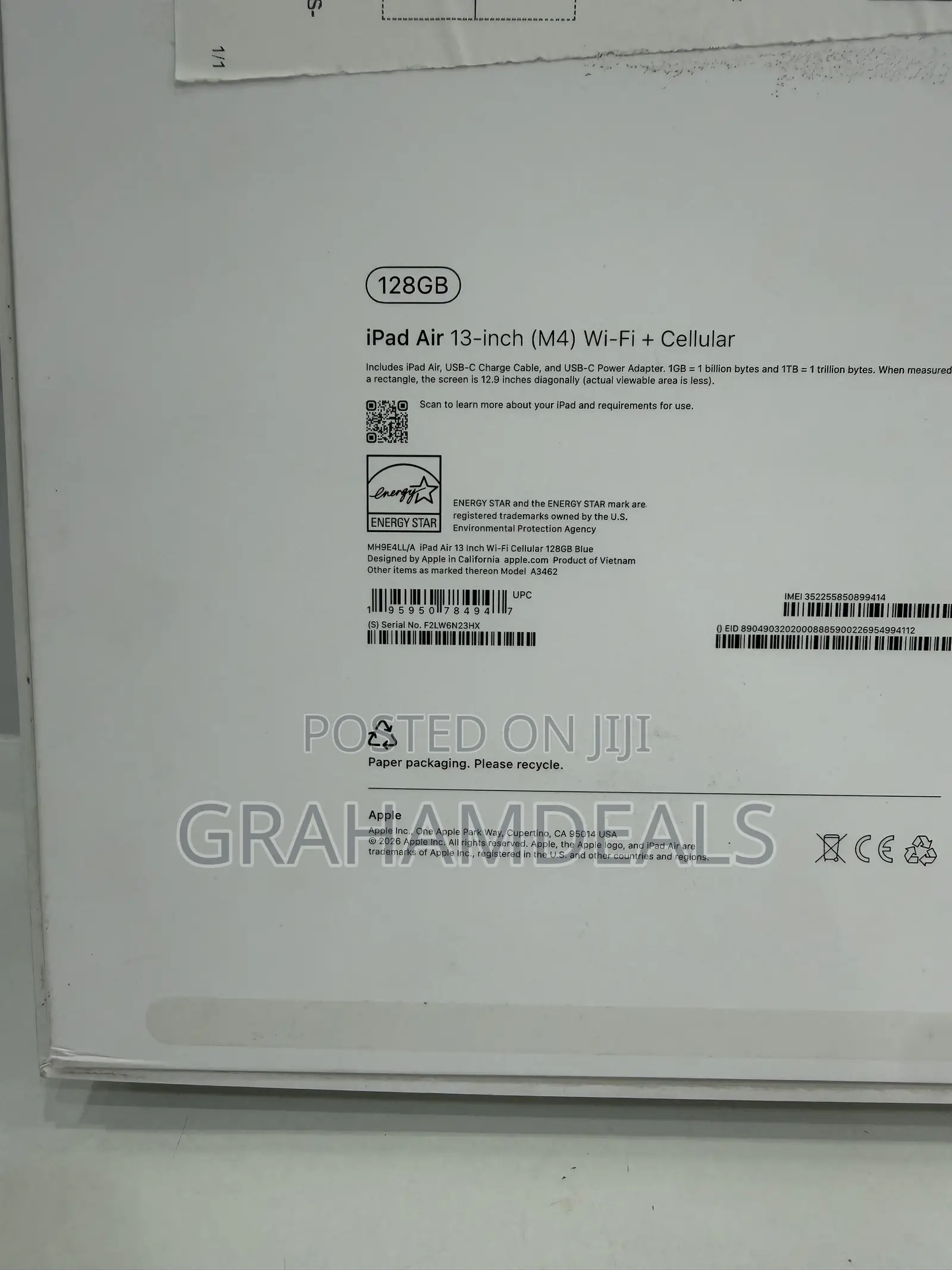 Apple iPad Air 13 (2026) 128 GB Black