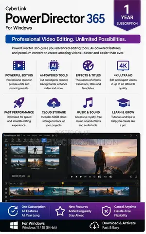 CyberLink PowerDirector 365 for Windows 1 Year