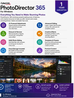 CyberLink PhotoDirector 365 for Windows 1 Year