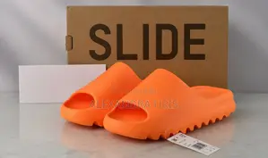 Bright Orange Slide Sandals