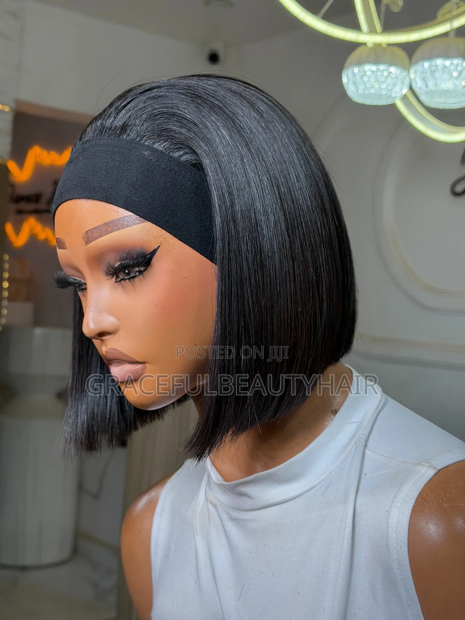 10 Inches SDD Bone Straight Band Wig Pure Luxury