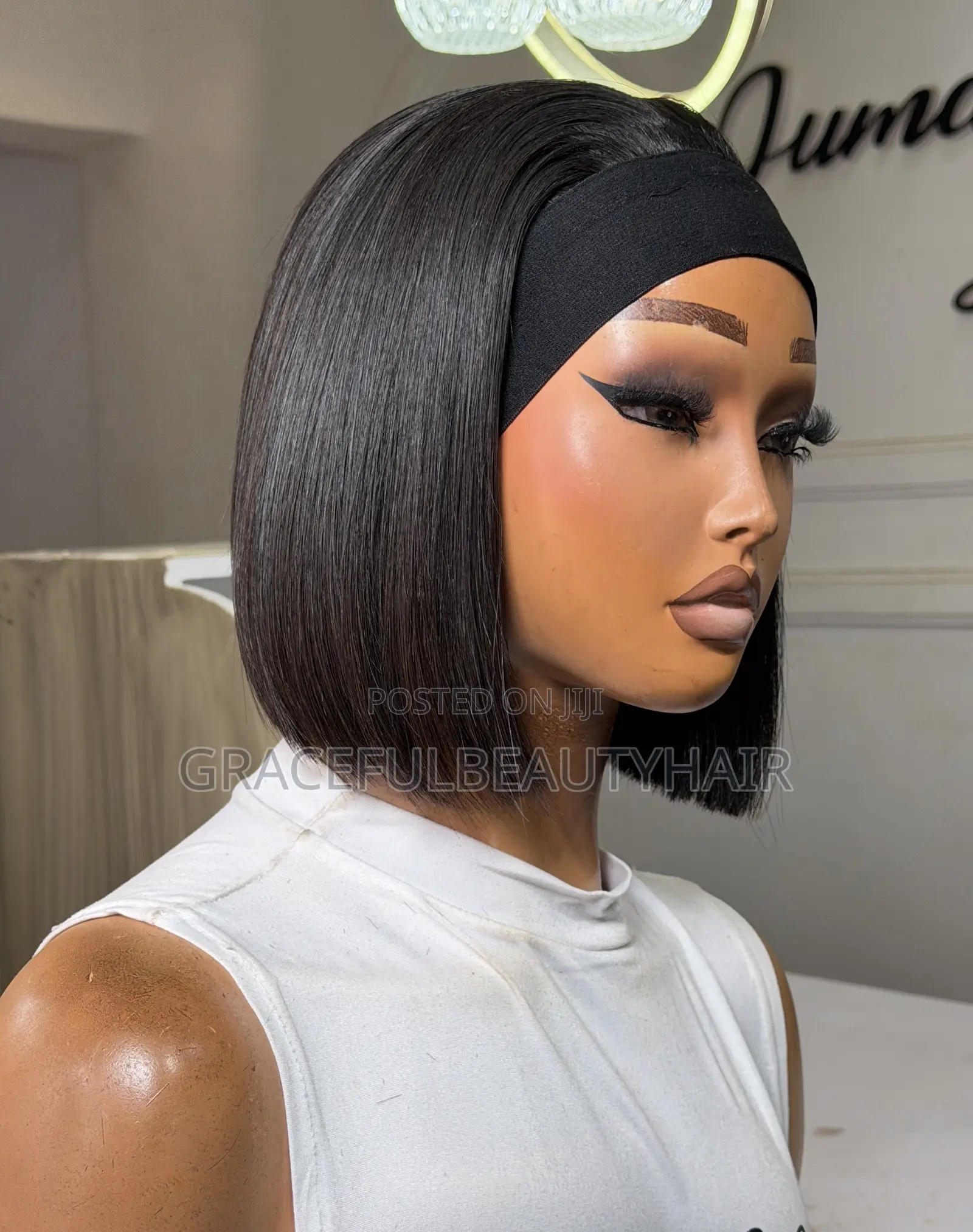 10 Inches SDD Bone Straight Band Wig Pure Luxury