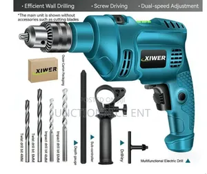 Impact Drill 1500v 3200rpm Power Tool Drill Through Walls COMPLETE SET