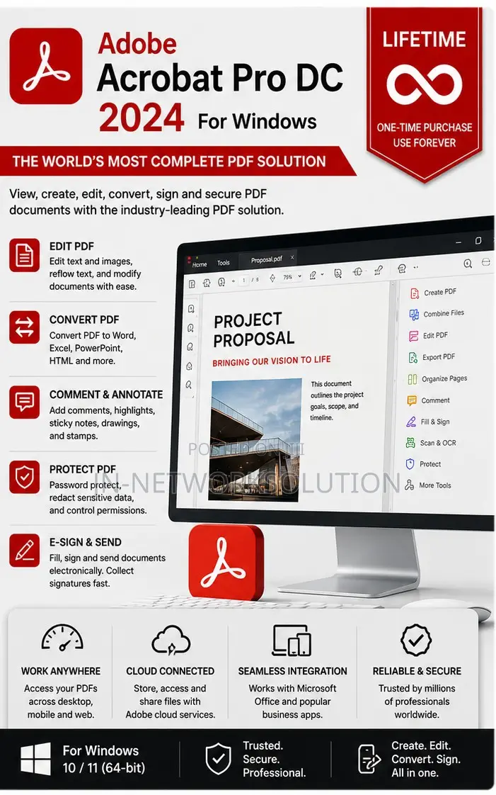 Adobe Acrobat Pro DC 2024 for Windows (Lifetime)