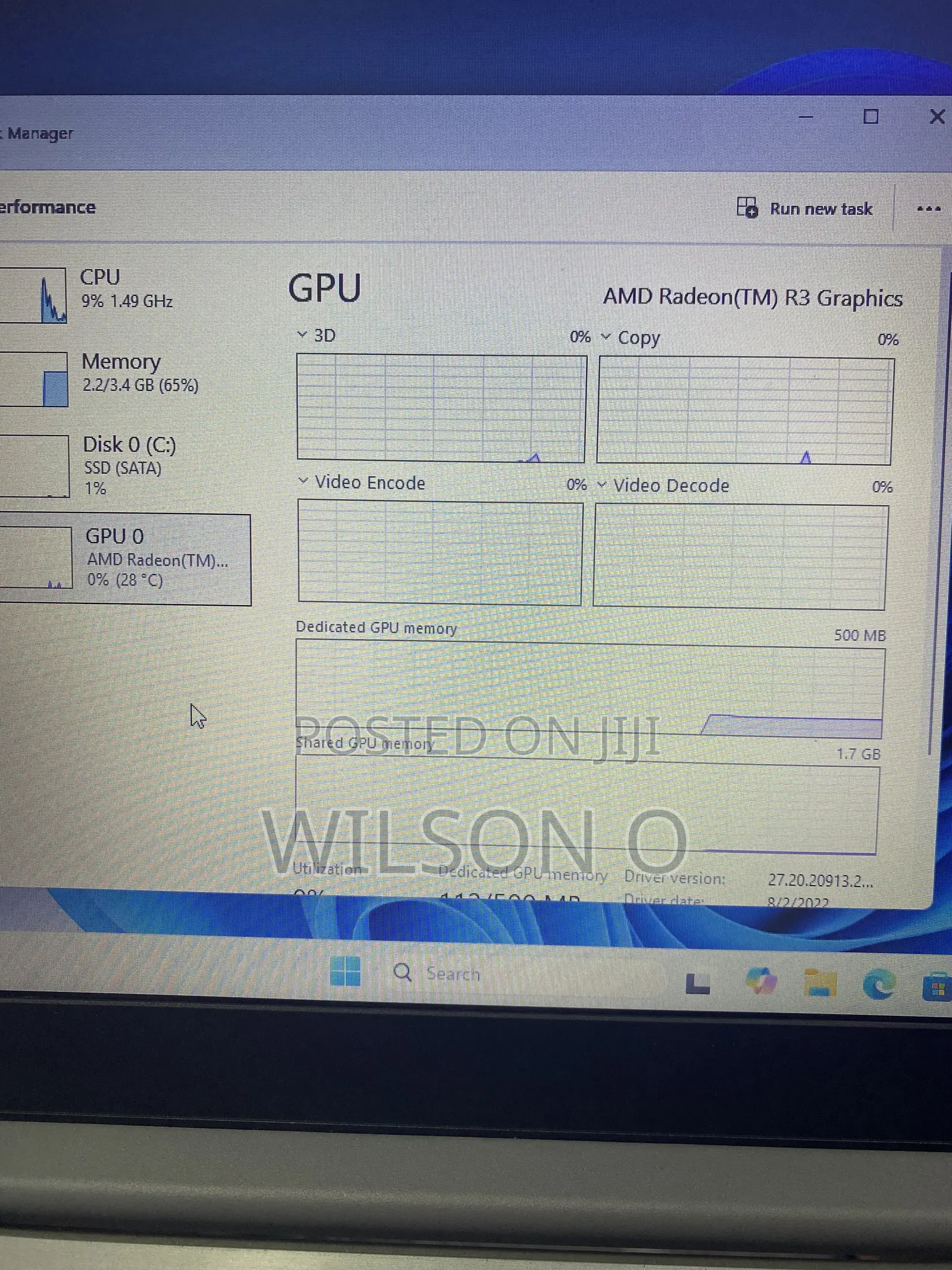 Laptop Lenovo Ideapad S145-15 4GB AMD A4 SSD 128GB