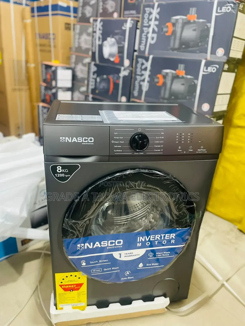 Full Automatic Nasco Front-Load 8kg Washing Machine