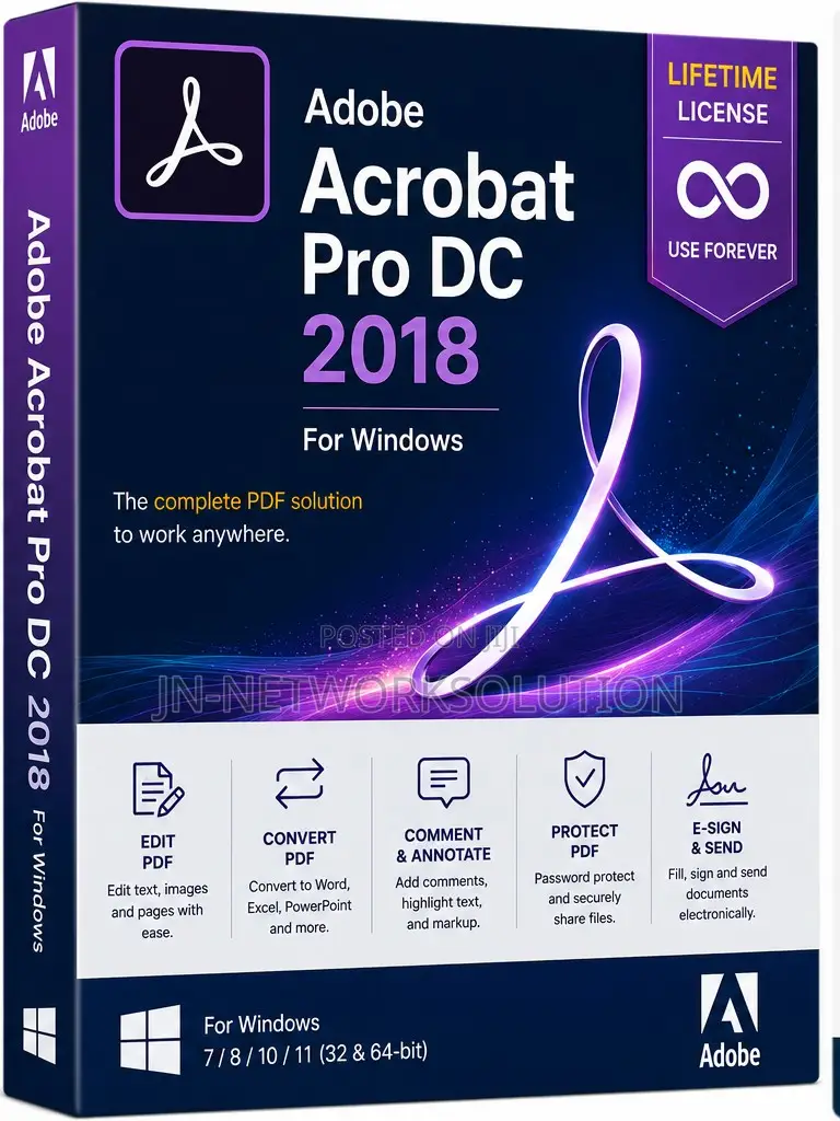 Adobe Acrobat Pro DC 2018 for Windows (Lifetime)