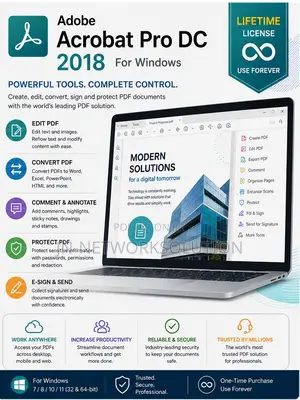 Adobe Acrobat Pro DC 2018 for Windows (Lifetime)