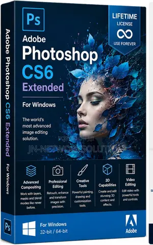 Adobe Photoshop CS6 Extended for Windows (Lifetime)
