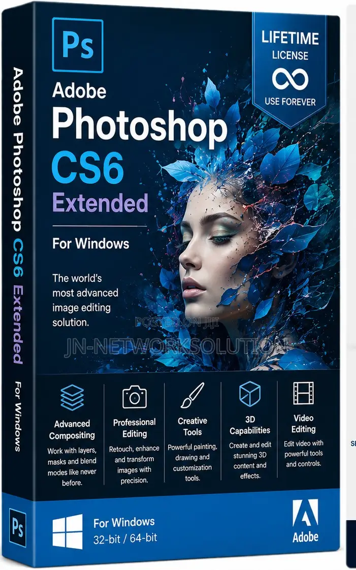 Adobe Photoshop CS6 Extended for Windows (Lifetime)