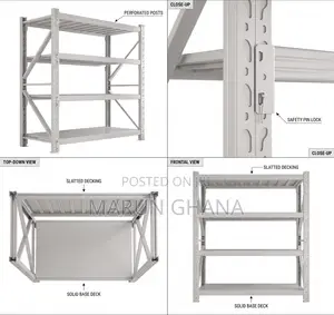 Heavy Duty Metal Warehouse Storage Rack - 4 Tier Shelving Unit