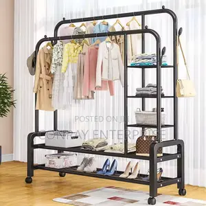 Clothing Rack With Shelves.