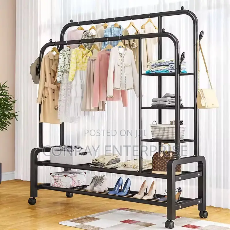 Clothing Rack With Shelves.