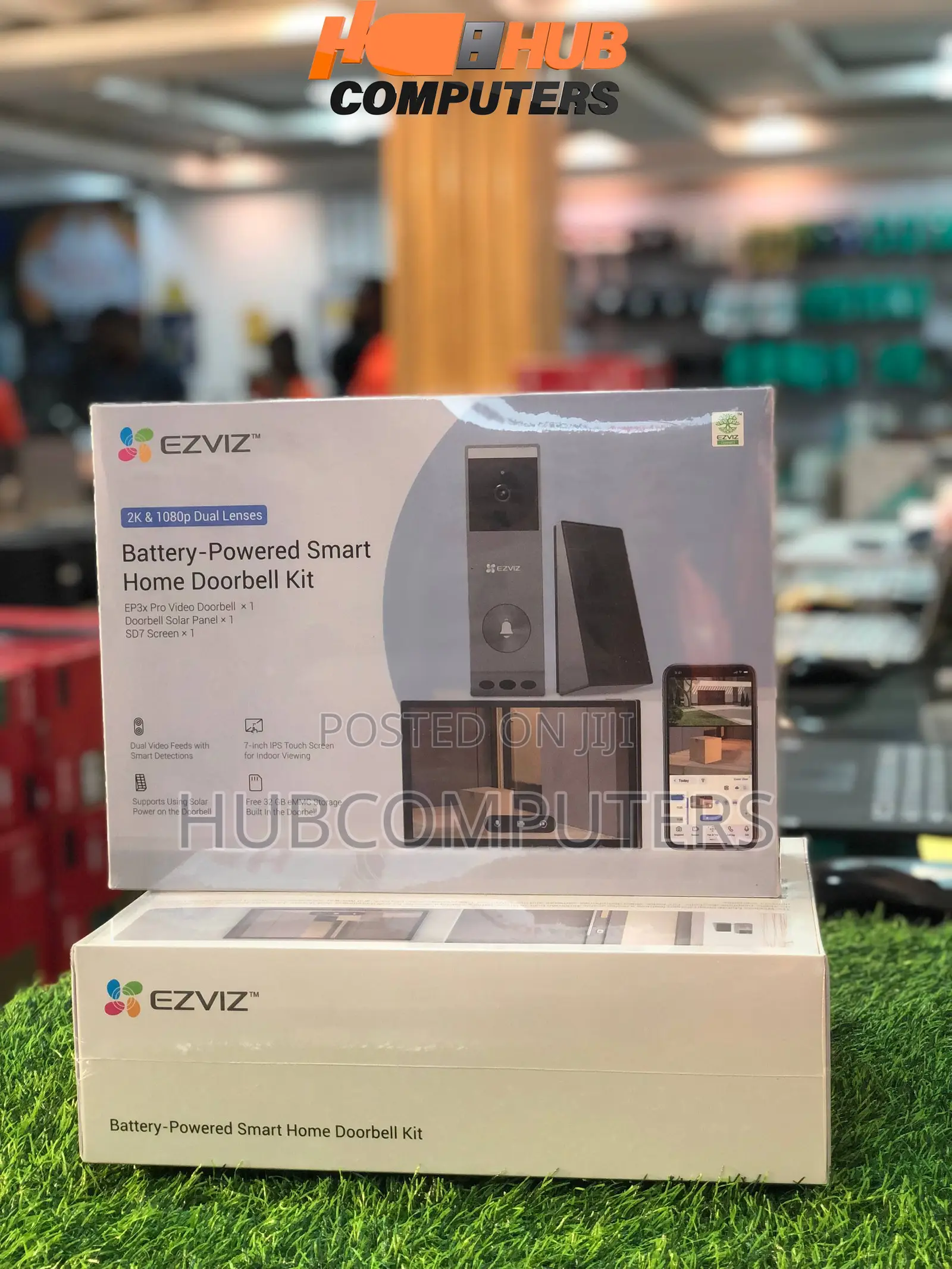 Ezviz CS-EP3x/SD7 Battery Powered Smart Solar Doorbell and Screen Kit
