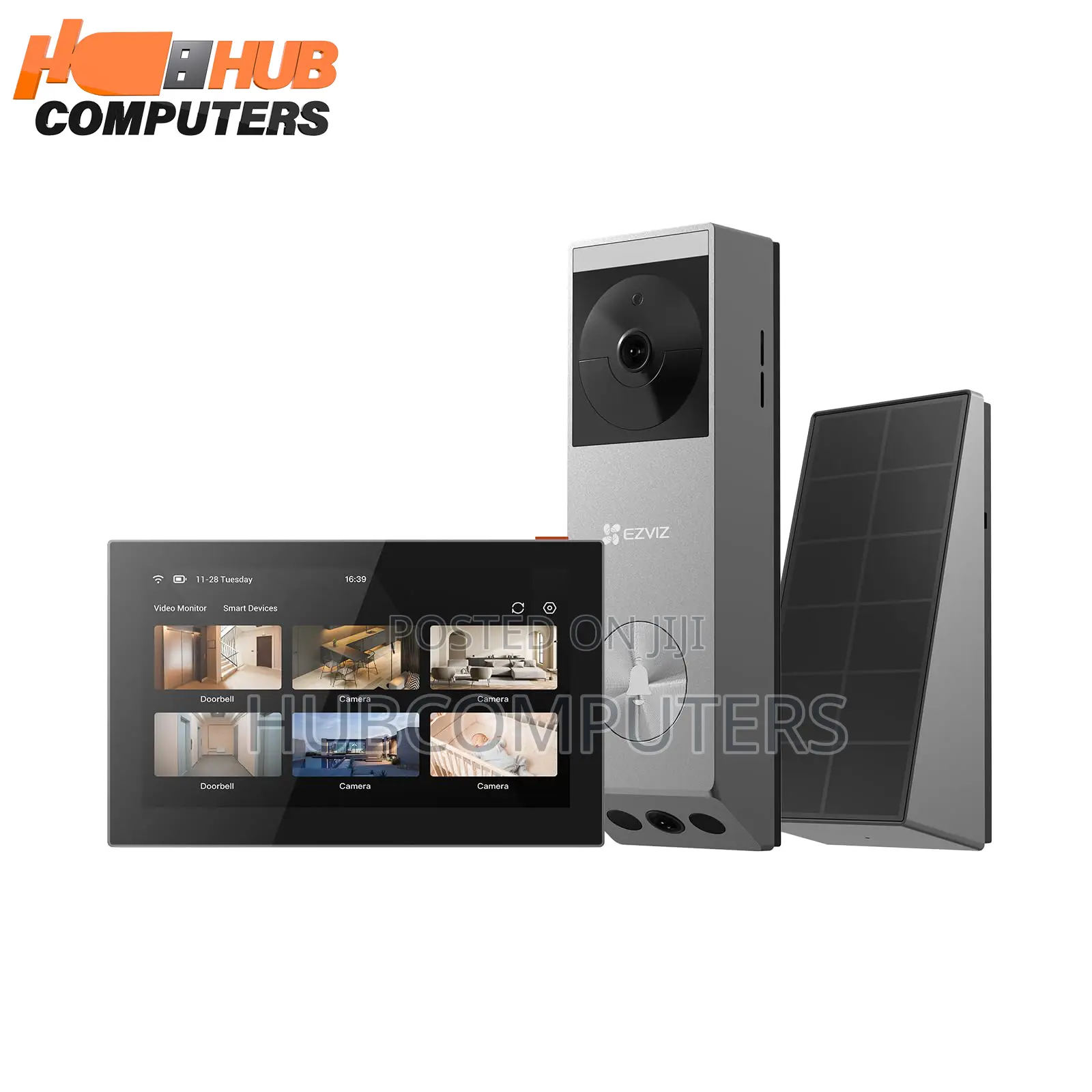 Ezviz CS-EP3x/SD7 Battery Powered Smart Solar Doorbell and Screen Kit