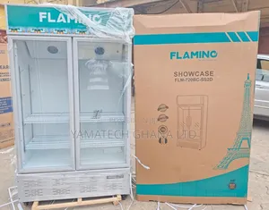 FLAMINO 650 LITRE Double Door Display Fridge
